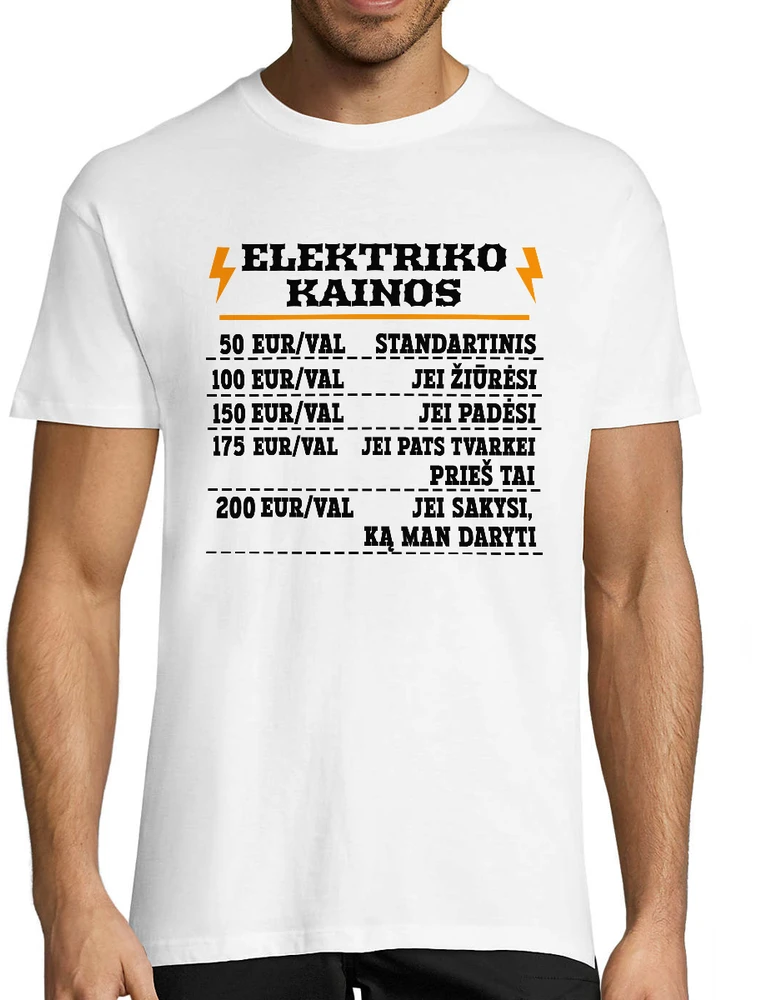 Marškinėliai "Elektriko kainos"