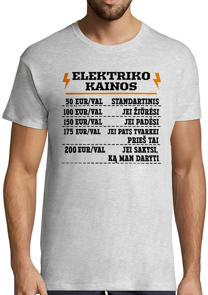 Marškinėliai "Elektriko kainos"