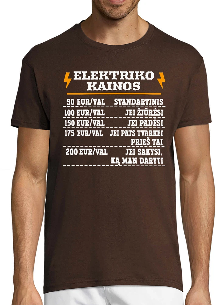 Marškinėliai "Elektriko kainos"