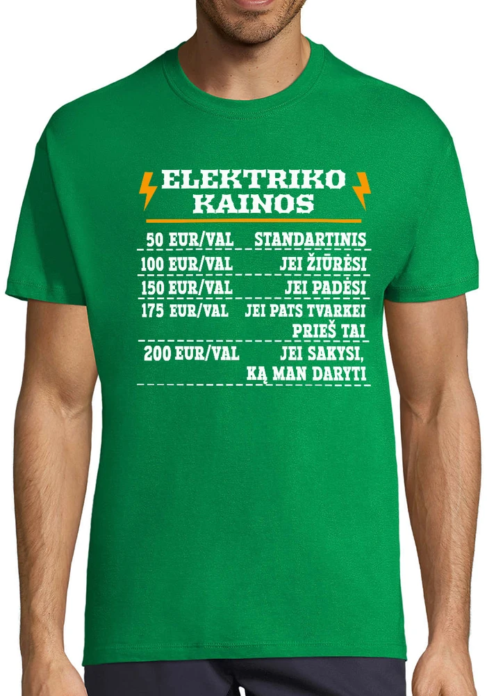 Marškinėliai "Elektriko kainos"