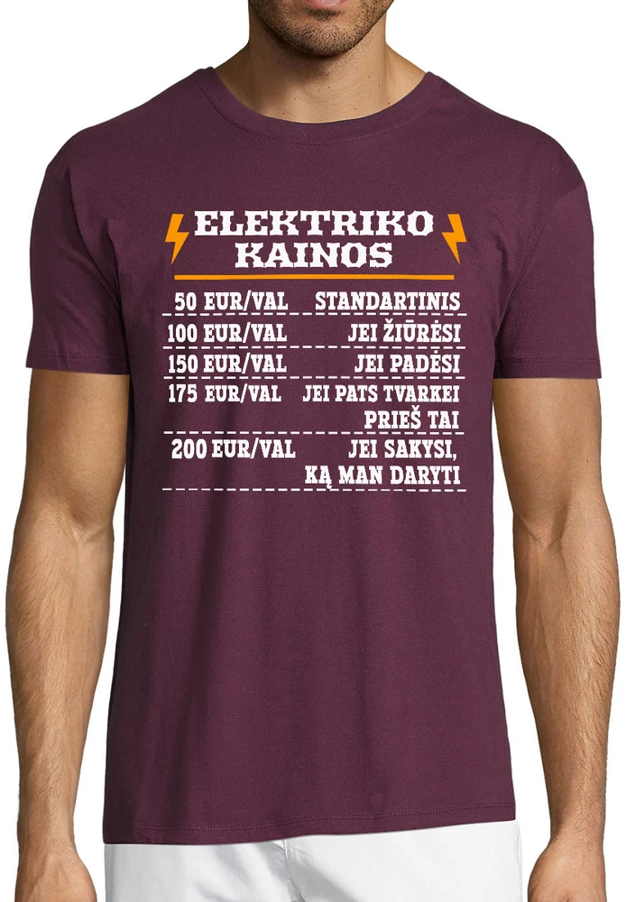 Marškinėliai "Elektriko kainos"