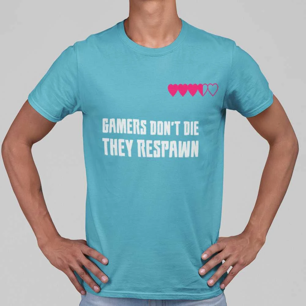 Marškinėliai "Gamers don't die"