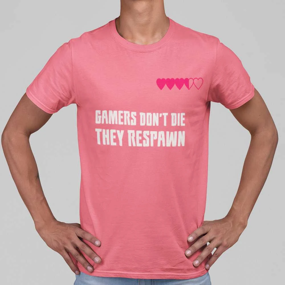 Marškinėliai "Gamers don't die"