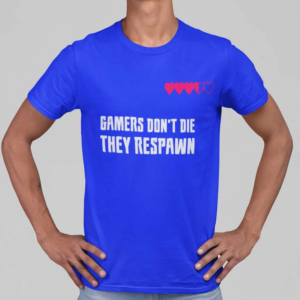 Marškinėliai "Gamers don't die"