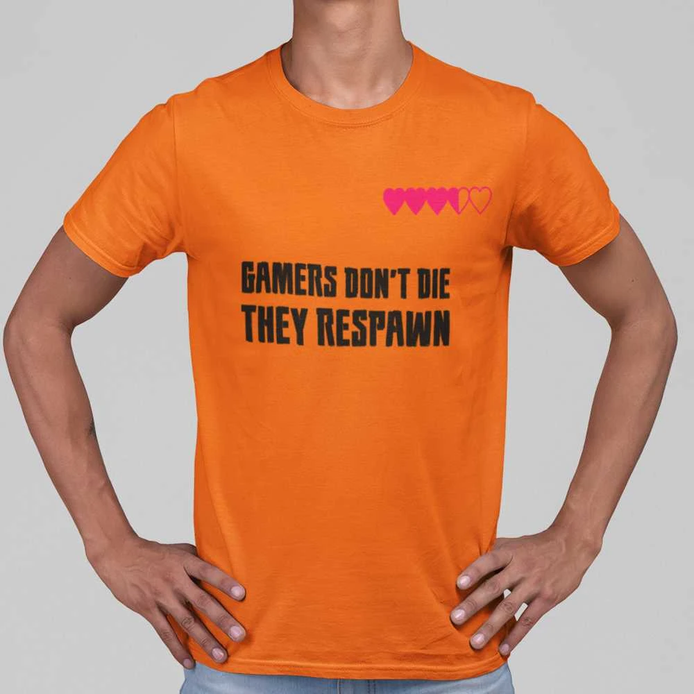 Marškinėliai "Gamers don't die"