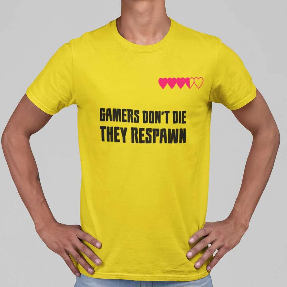Marškinėliai "Gamers don't die"