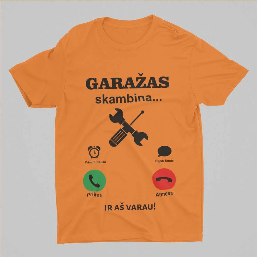 Marškinėliai "Garažas skambina"