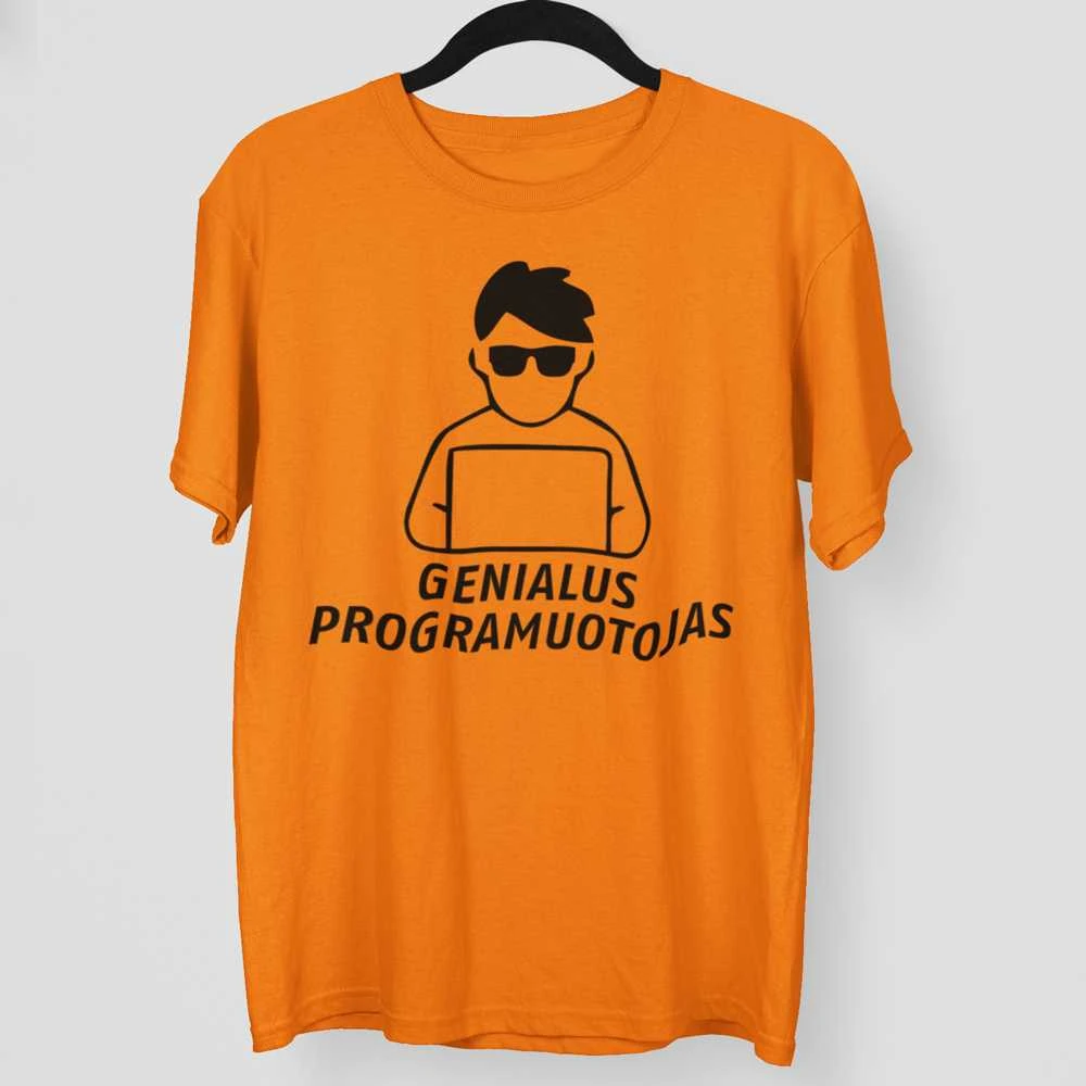Marškinėliai "Genialus programuotojas"