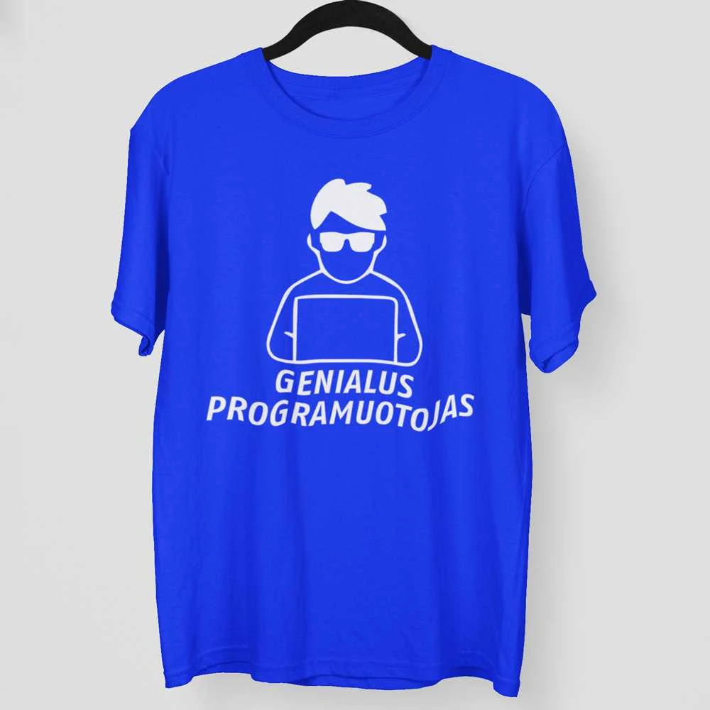 Marškinėliai "Genialus programuotojas"