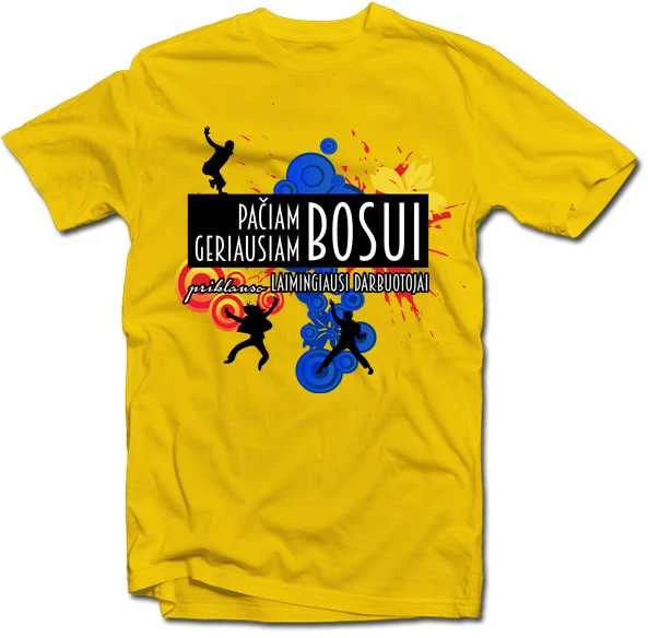Marškinėliai "Geriausiam bosui priklauso laimingiausi darbuotojai"