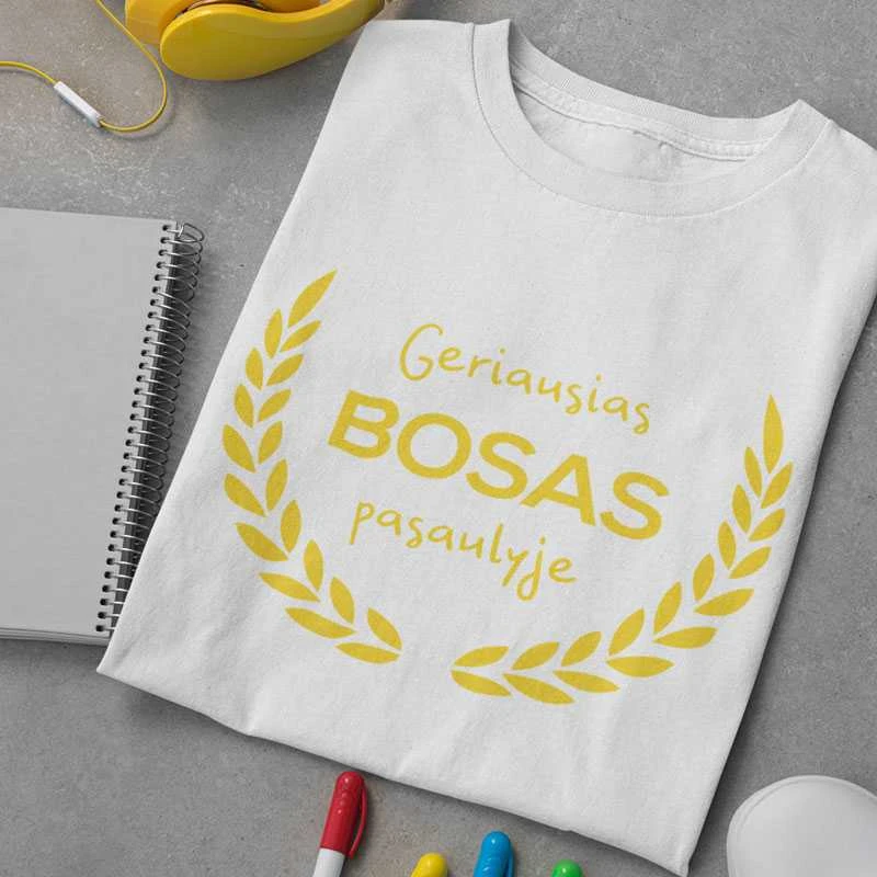 Marškinėliai "Geriausias bosas pasaulyje"