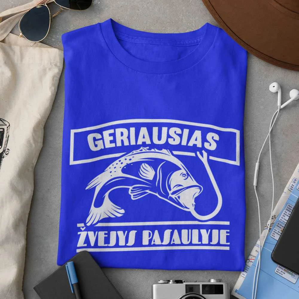 Marškinėliai "Geriausias žvejys pasaulyje"