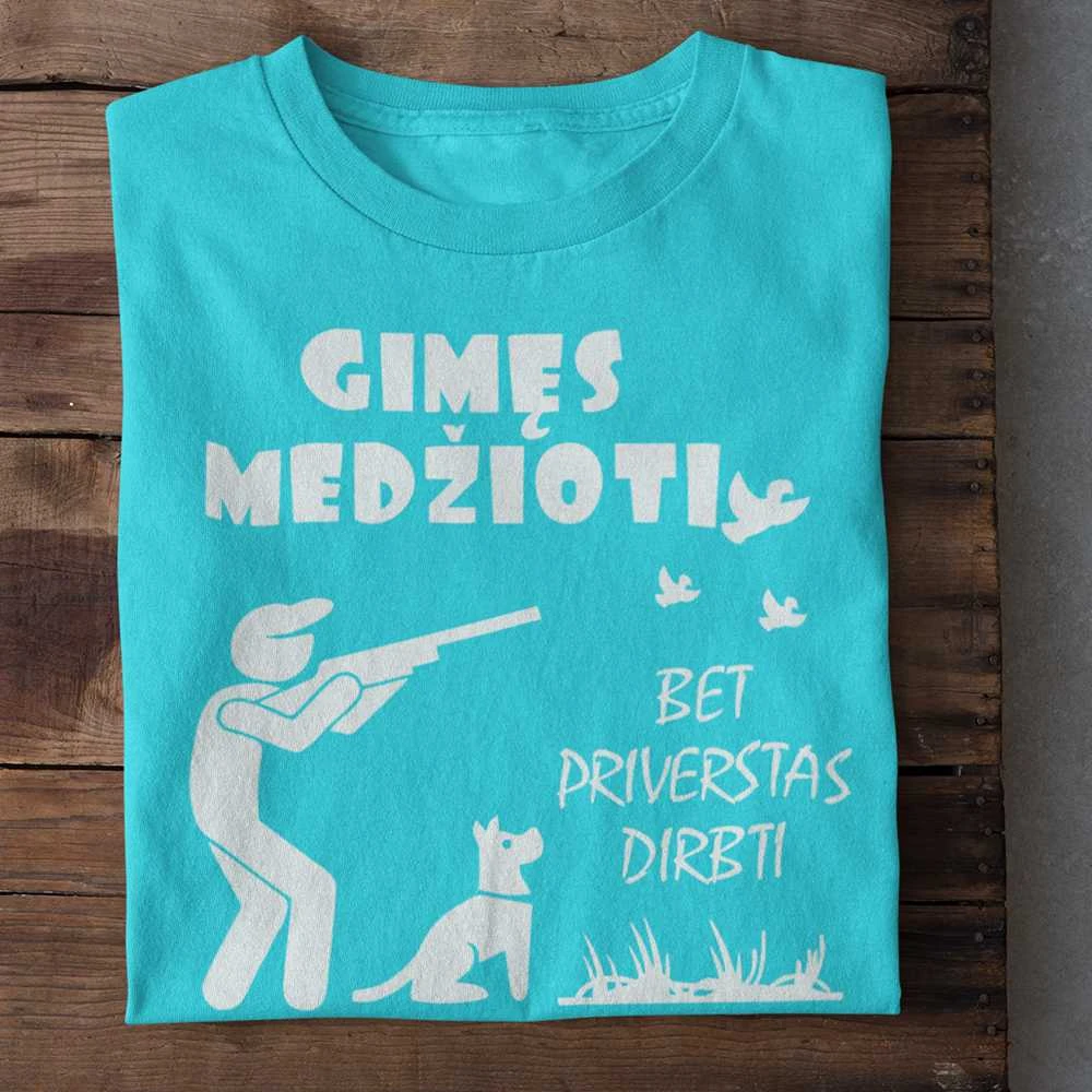 Marškinėliai "Gimęs medžioti"