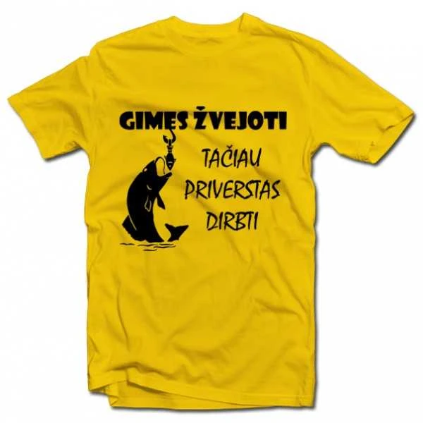 Marškinėliai "Gimęs žvejoti"