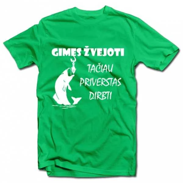 Marškinėliai "Gimęs žvejoti"