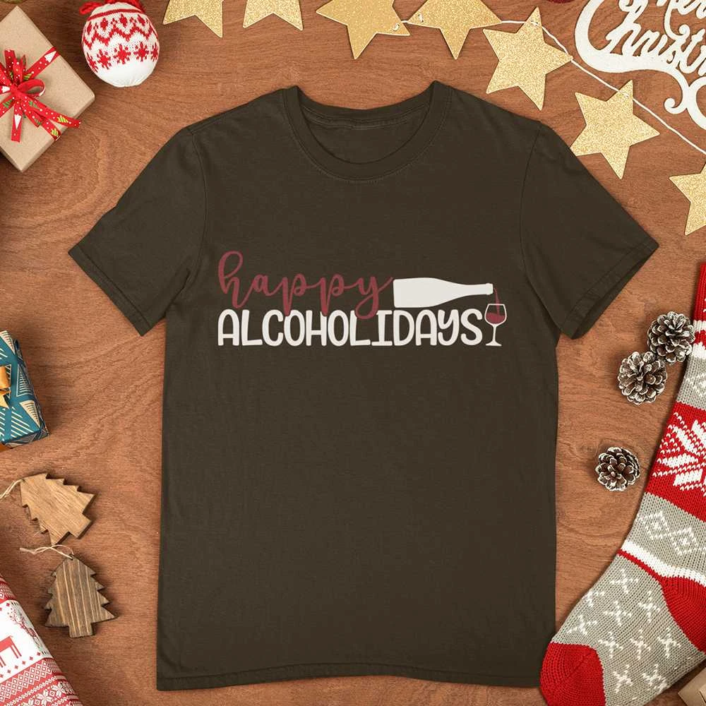 Marškinėliai "Happy alcoholidays"