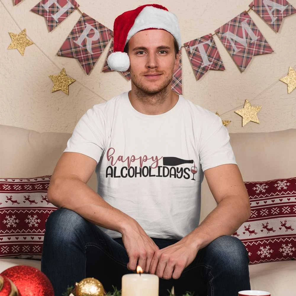 Marškinėliai "Happy alcoholidays"