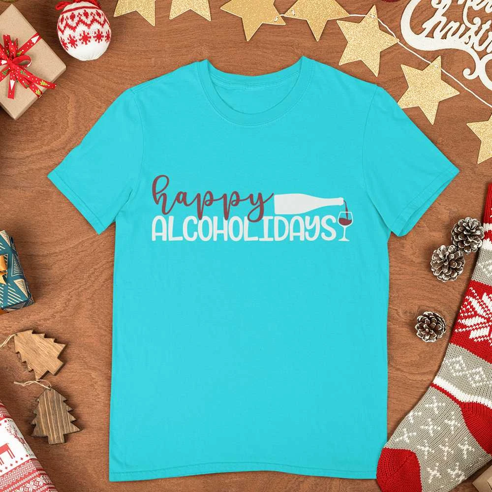 Marškinėliai "Happy alcoholidays"