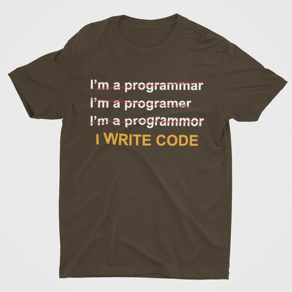 Marškinėliai "I write code"