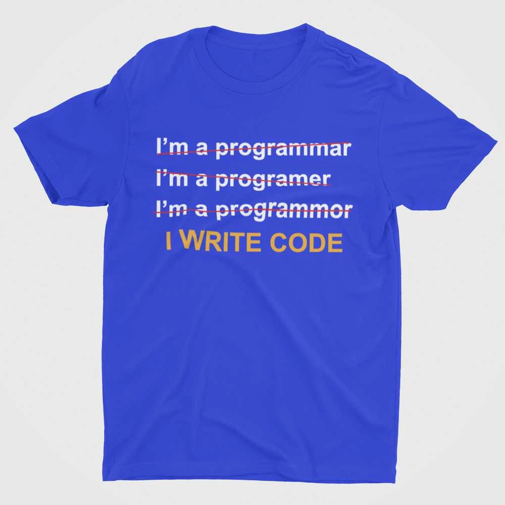 Marškinėliai "I write code"