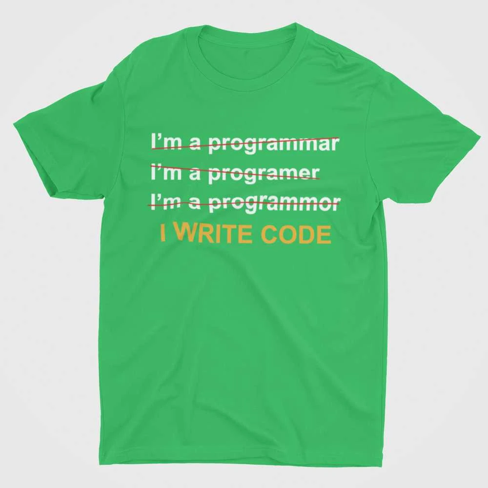 Marškinėliai "I write code"
