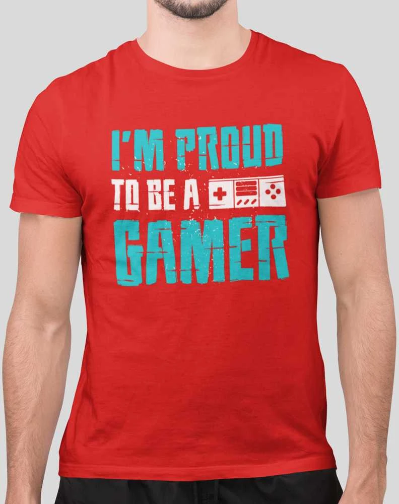 Marškinėliai "I'm proud to be a gamer"