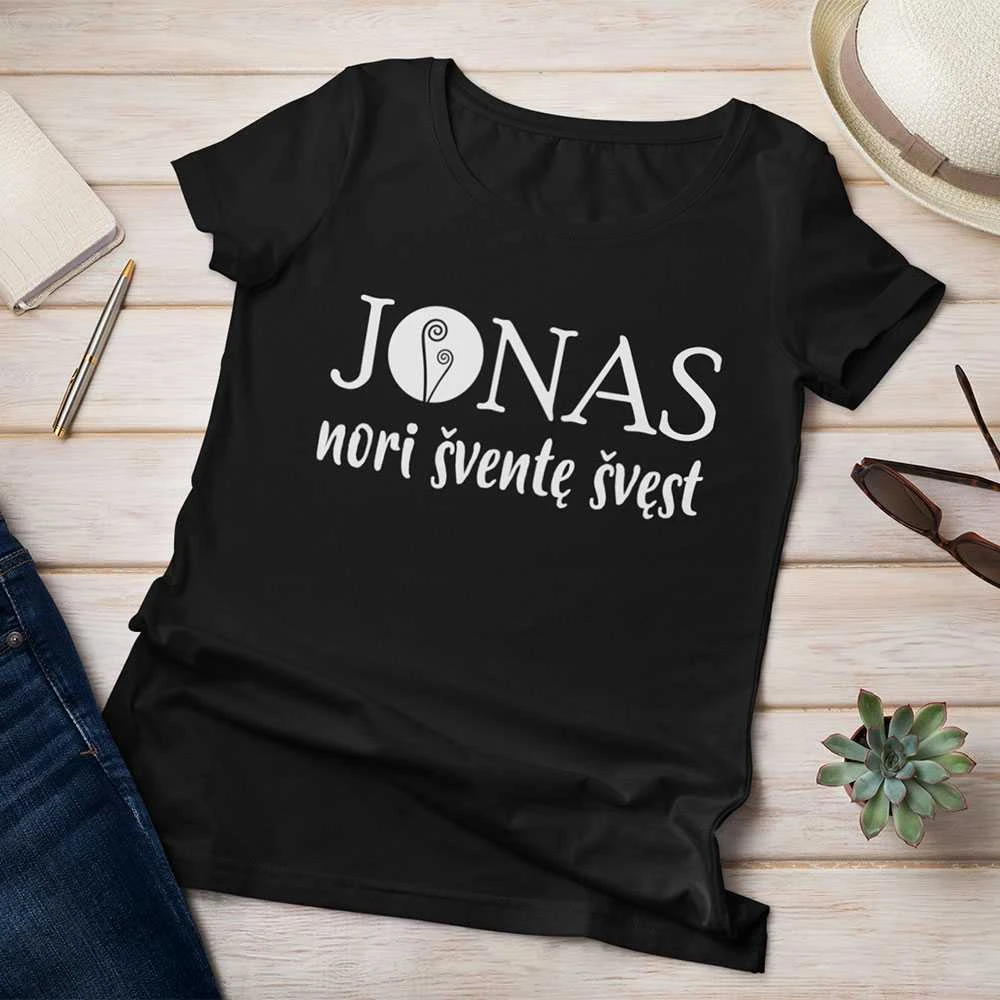 Marškinėliai "Jonas nori šventę švęst"