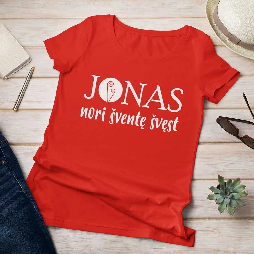 Marškinėliai "Jonas nori šventę švęst"