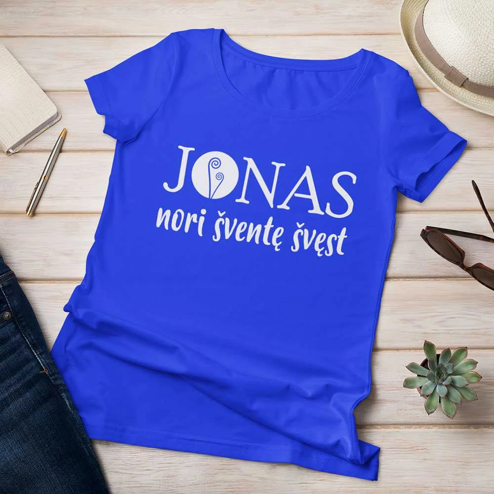 Marškinėliai "Jonas nori šventę švęst"