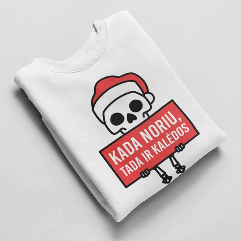 Marškinėliai „Kada noriu, tada ir Kalėdos“
