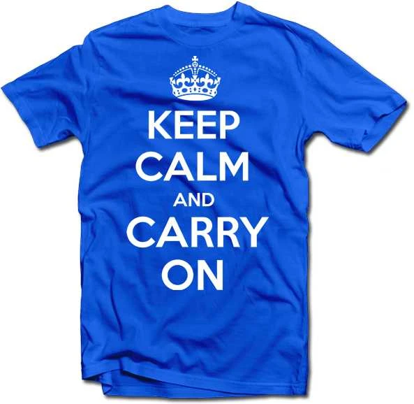 Marškinėliai "KEEP CALM AND CARRY ON"