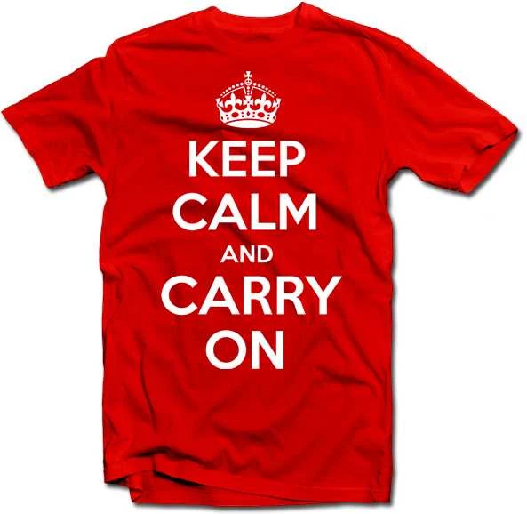 Marškinėliai "KEEP CALM AND CARRY ON"