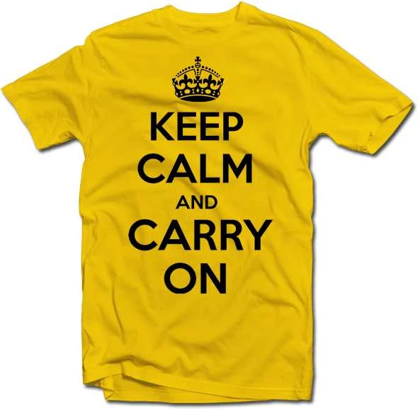 Marškinėliai "KEEP CALM AND CARRY ON"
