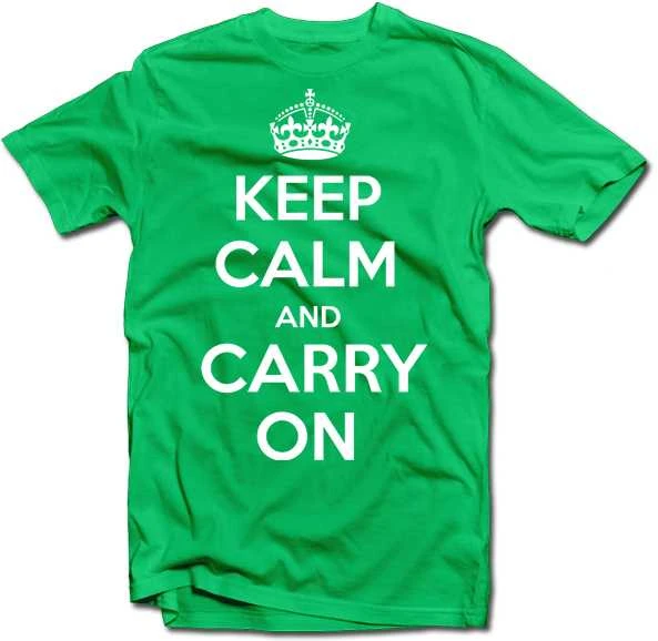 Marškinėliai "KEEP CALM AND CARRY ON"