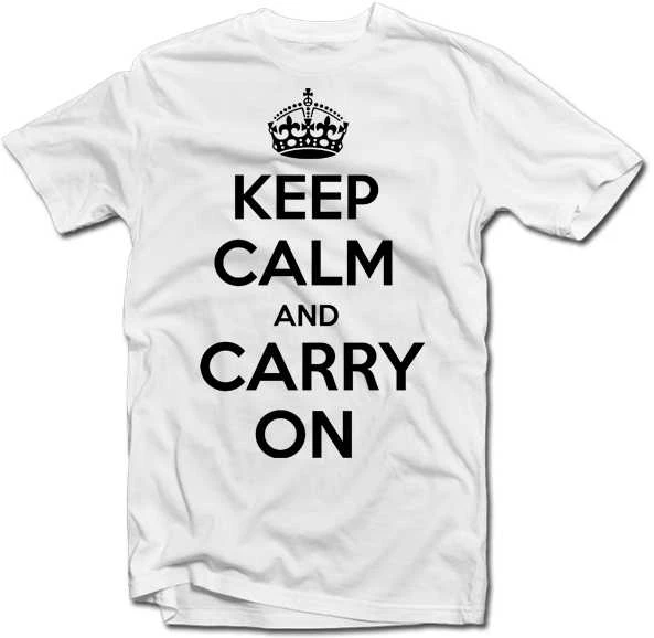 Marškinėliai "KEEP CALM AND CARRY ON"