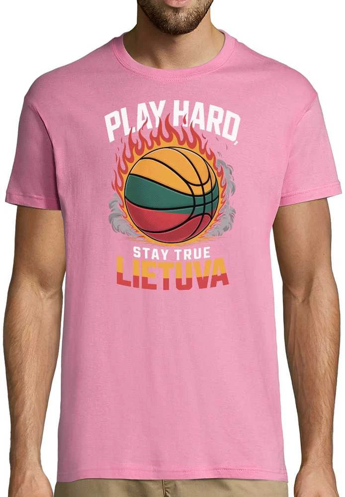 Marškinėliai "Lietuva: play hard, stay true"