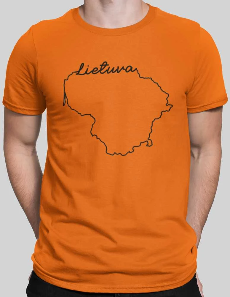 Marškinėliai "Lietuvos žemėlapio kontūrai"