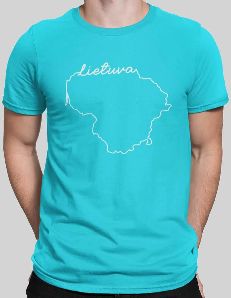 Marškinėliai "Lietuvos žemėlapio kontūrai"
