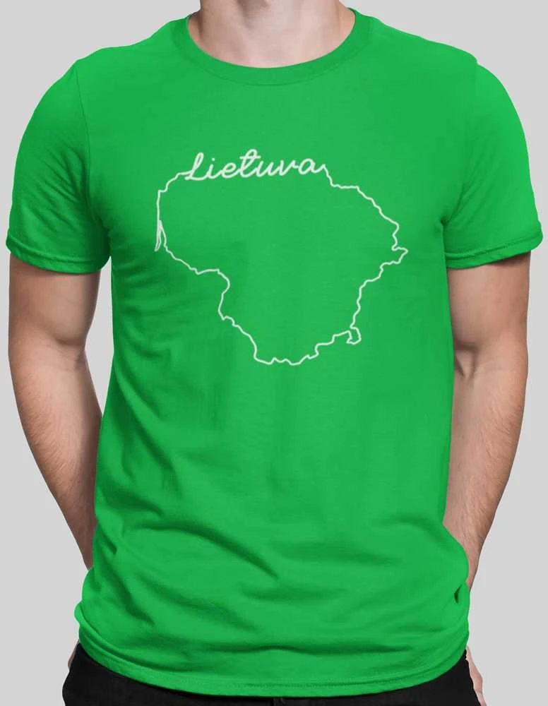 Marškinėliai "Lietuvos žemėlapio kontūrai"