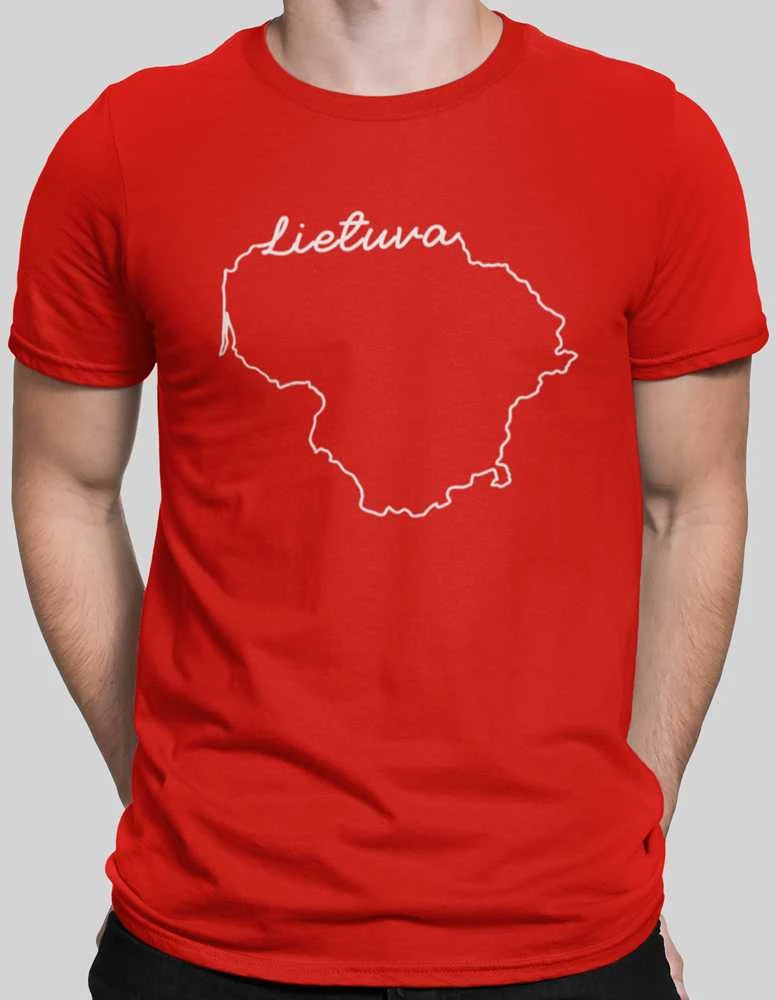 Marškinėliai "Lietuvos žemėlapio kontūrai"