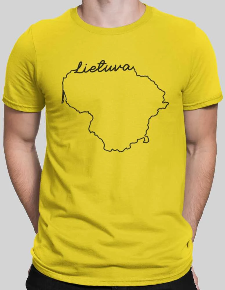 Marškinėliai "Lietuvos žemėlapio kontūrai"