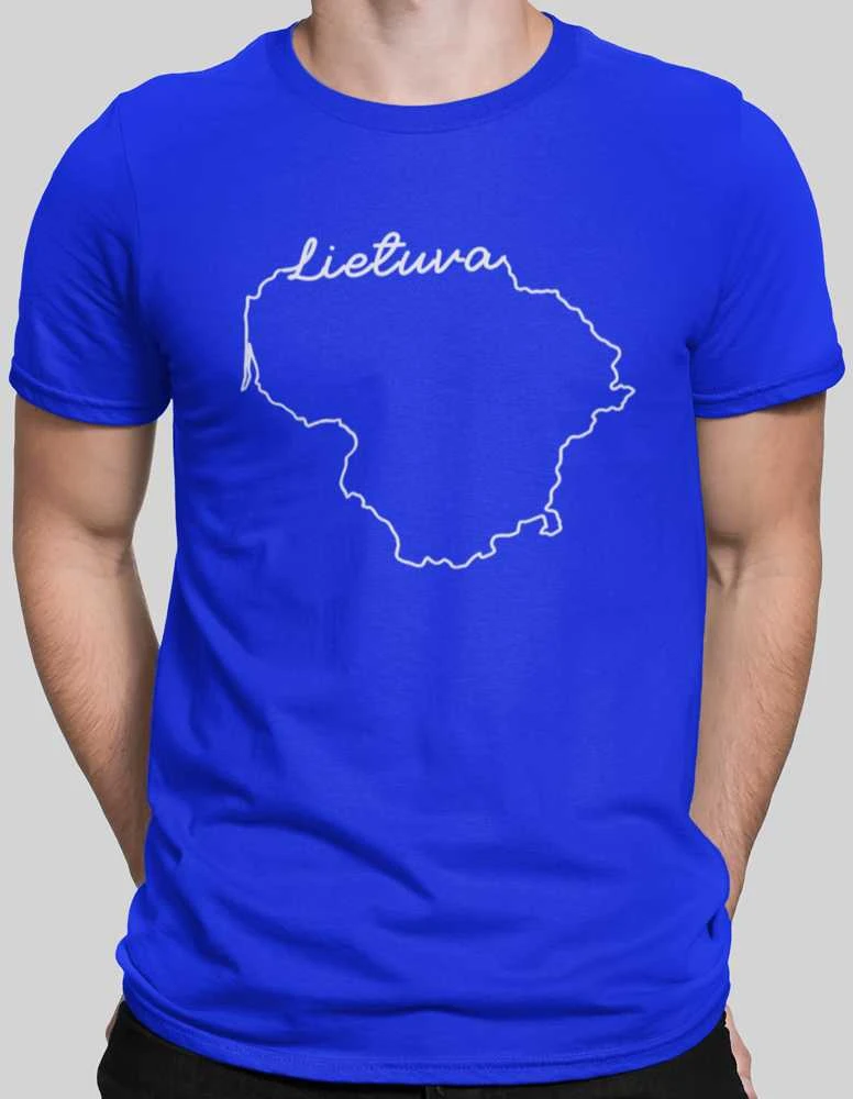 Marškinėliai "Lietuvos žemėlapio kontūrai"