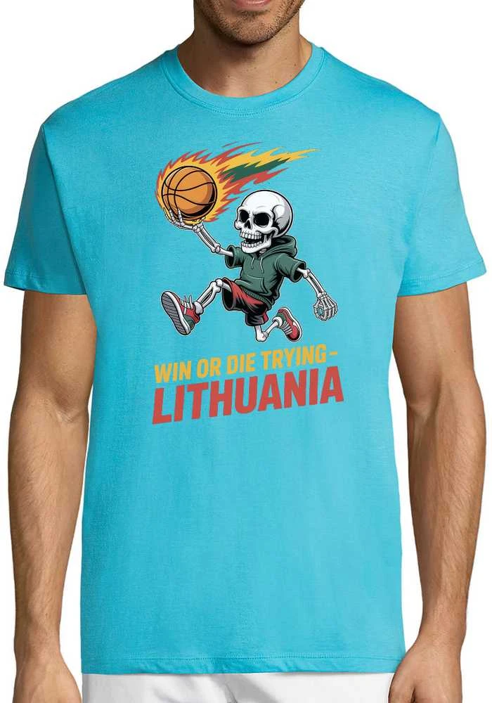 Marškinėliai "Lithuania: win or die trying"