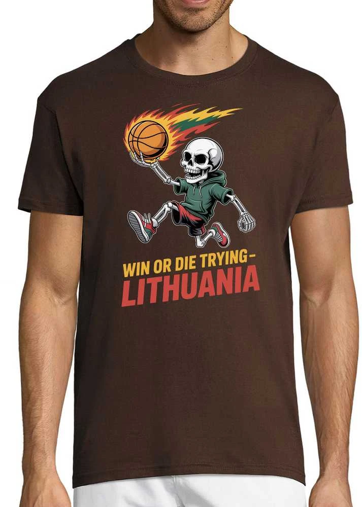 Marškinėliai "Lithuania: win or die trying"