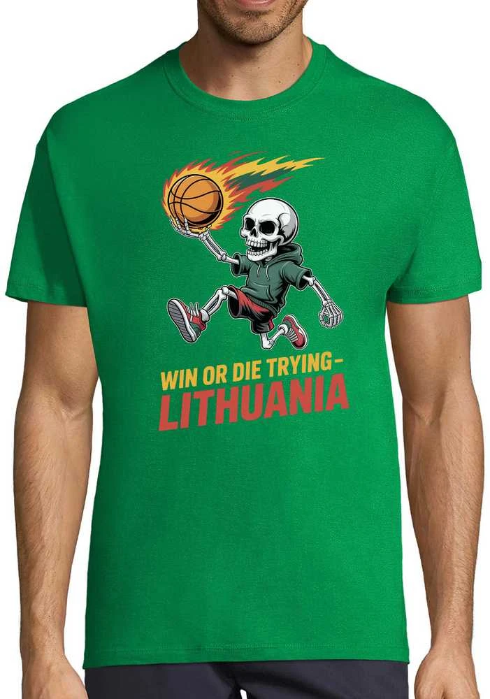 Marškinėliai "Lithuania: win or die trying"