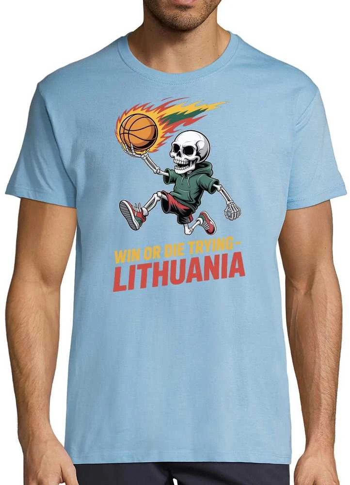 Marškinėliai "Lithuania: win or die trying"