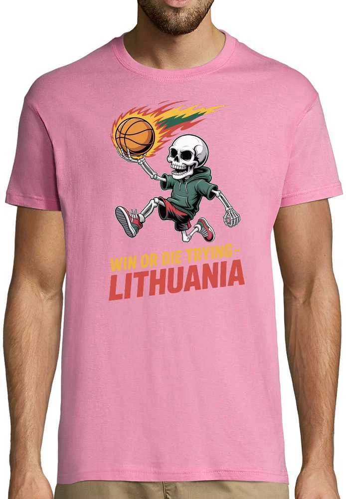 Marškinėliai "Lithuania: win or die trying"