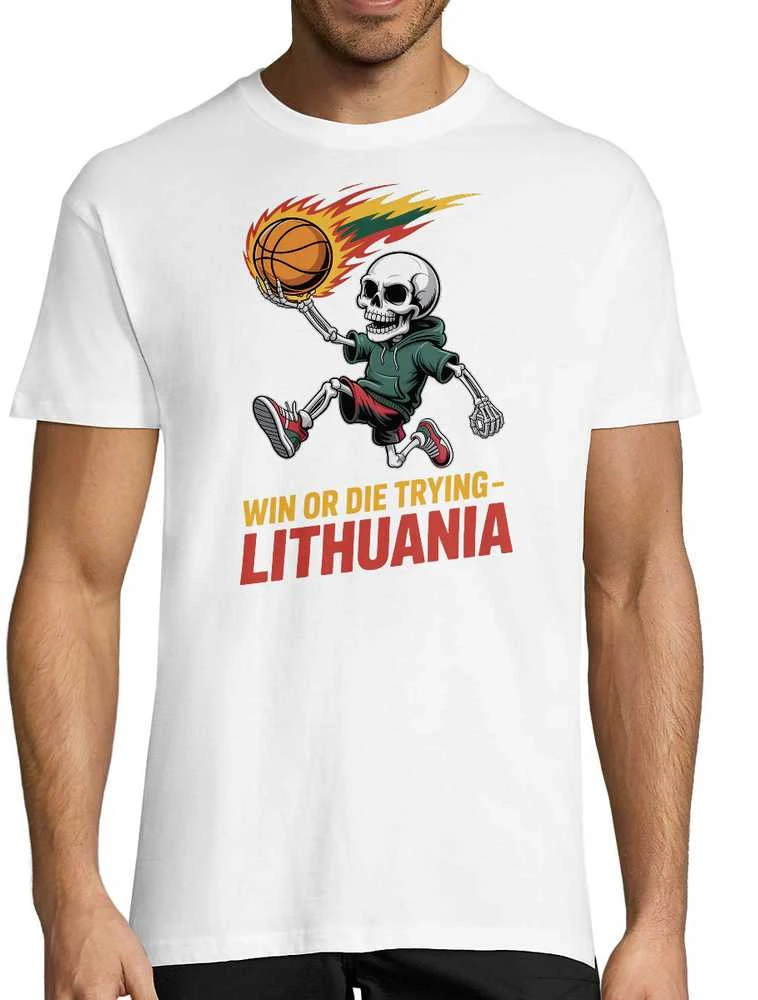 Marškinėliai "Lithuania: win or die trying"