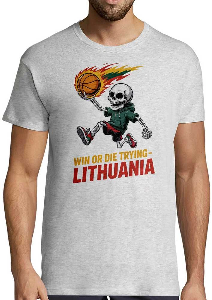 Marškinėliai "Lithuania: win or die trying"