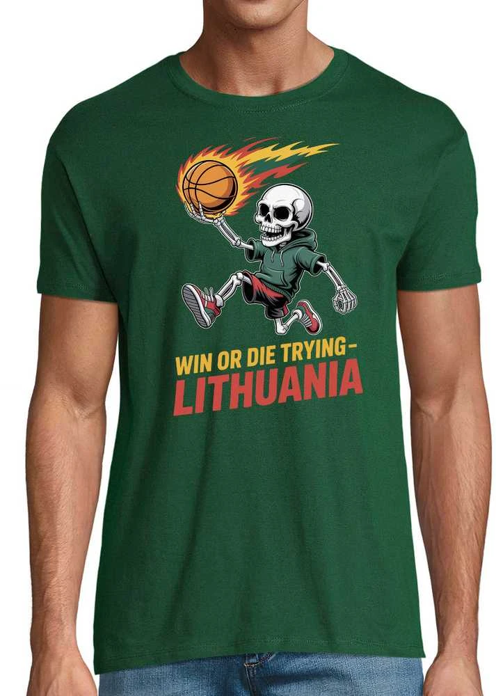 Marškinėliai "Lithuania: win or die trying"